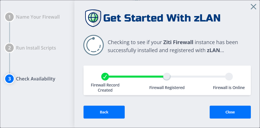 Deploy firewall wizard